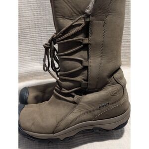 KEEN Women's Waterproof Winter Boots Lace Up Tall Brown Size 8